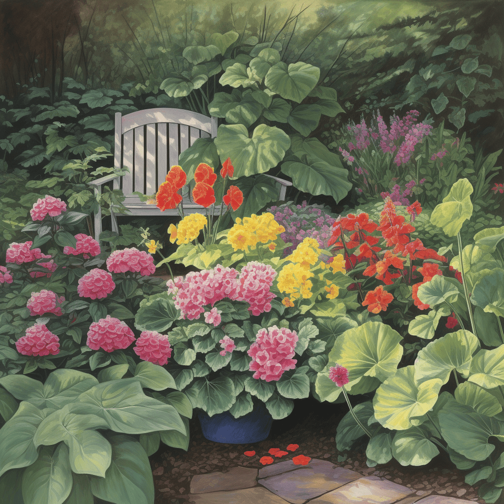 Shady Spot with Flowers